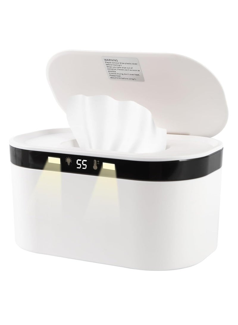 Gonice Baby Wipe Warmer, Wet Wipe Warmer 5 Modes of Temperature Heating Control Dual Heat for Baby's Comfort Large Capacity Wipes Dispenser Diaper Wipe Warmer with Night Light - Image 1